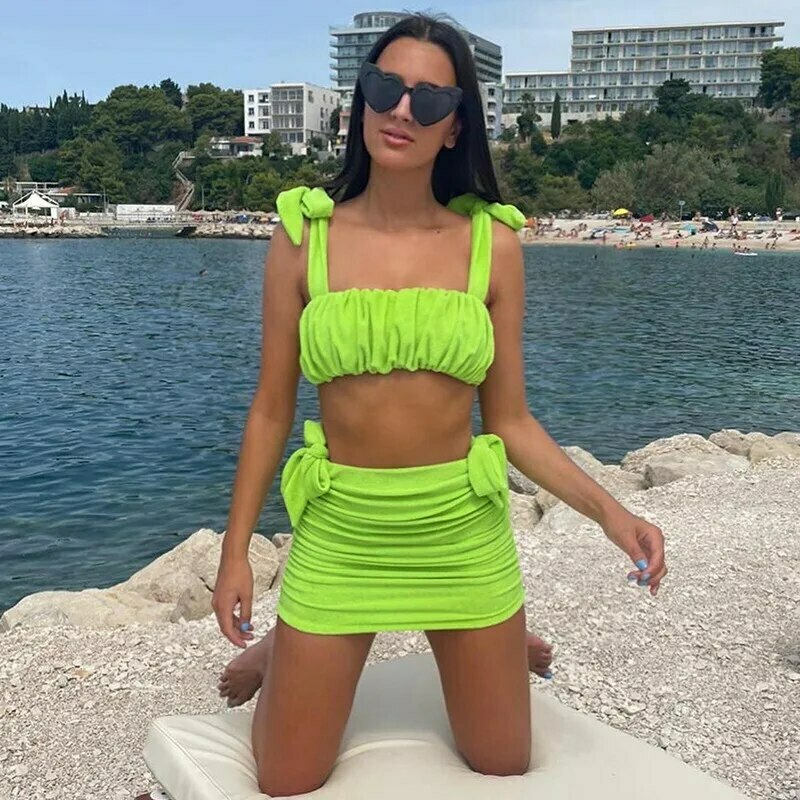 Tropical Tango Coquette Aesthetic Twinset - Y2K Fashion Outfit with Grunge Style & Pastel Goth Vibes
