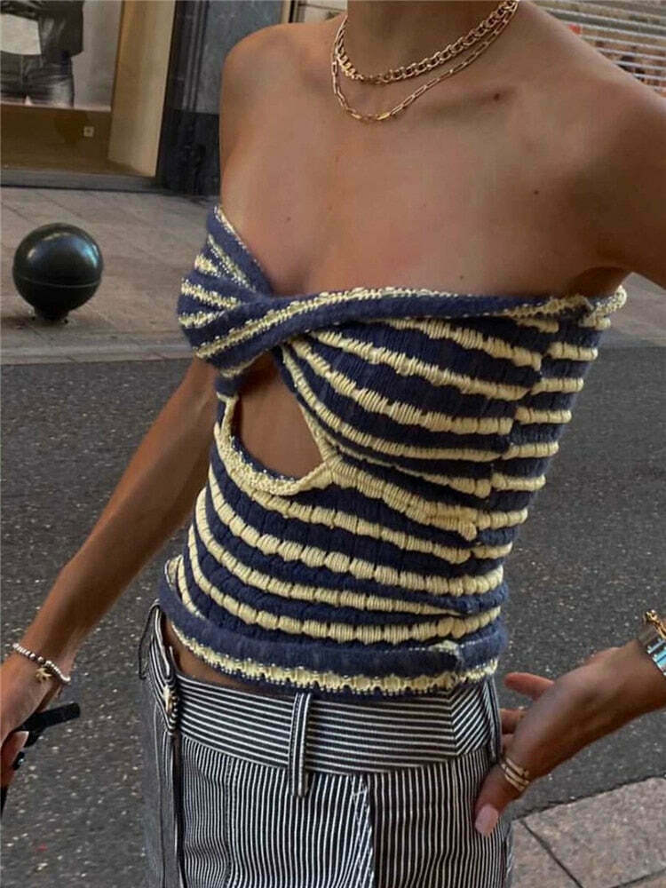 Tropical Tango Tube Top: Y2K Fashion with Coquette Aesthetic, Grunge Style, and Pastel Goth Vibes