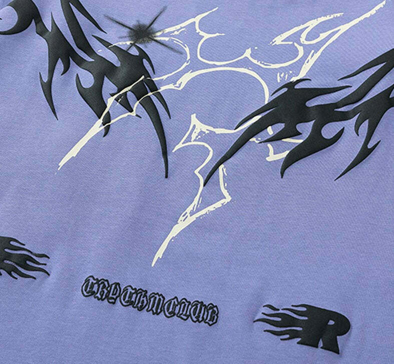 TRYTHM Tribal Y2K Graphic Tee for Women - Coquette Aesthetic Grunge Style with Pastel Goth Vibes