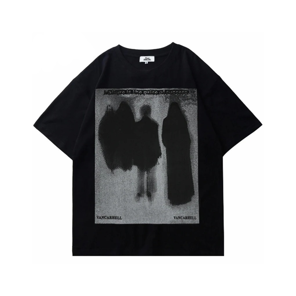 VANCARHELL Gothic Shadow T-Shirt - Y2K Aesthetic Grunge Style Coquette Fashion for Women