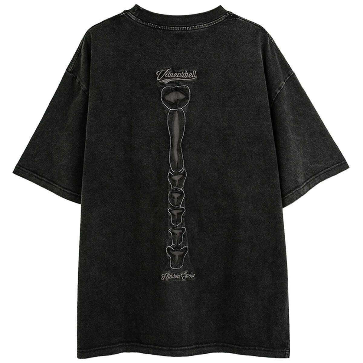 VANCARHELL Skeleton Ribcage T-Shirt - Y2K Aesthetic Grunge Coquette Fashion