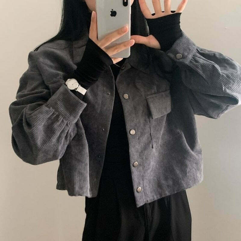 Velvet Valley Jacket - Y2K Fashion Statement with Coquette Aesthetic & Grunge Vibes