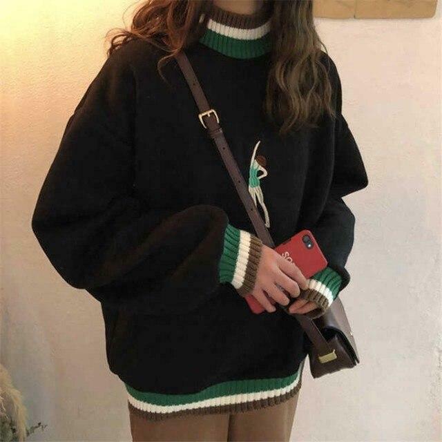 Velvet Women Sweater: Y2K Aesthetic Coquette Style with Grunge Vibes, Cute Tops & Cargo Skirt