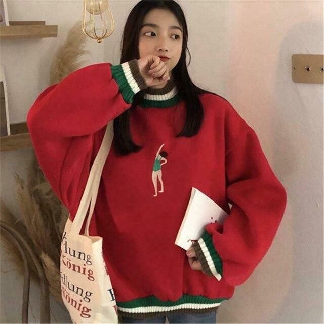 Velvet Women Sweater: Y2K Aesthetic Coquette Style with Grunge Vibes, Cute Tops & Cargo Skirt