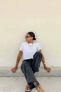 Vintage-Inspired 'Take Me As I Am' Straight Leg Baggy Jeans for Women - Y2K Fashion Statement