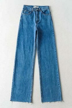 Vintage-Inspired 'Take Me As I Am' Straight Leg Baggy Jeans for Women - Y2K Fashion Statement