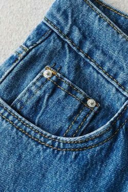 Vintage-Inspired 'Take Me As I Am' Straight Leg Baggy Jeans for Women - Y2K Fashion Statement