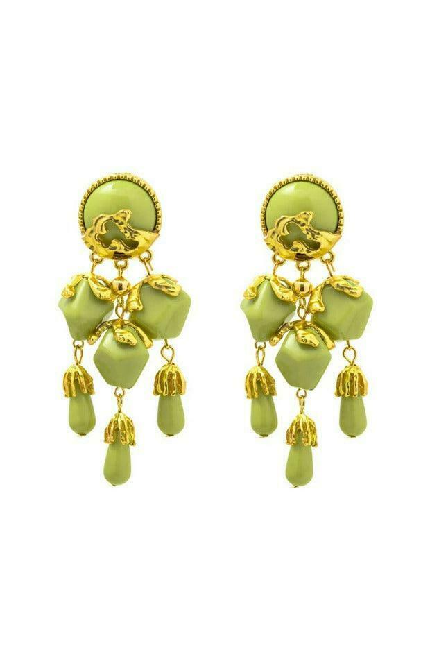 Vintage-Inspired Beaded Fringe Drop Earrings for Y2K Fashion Enthusiasts