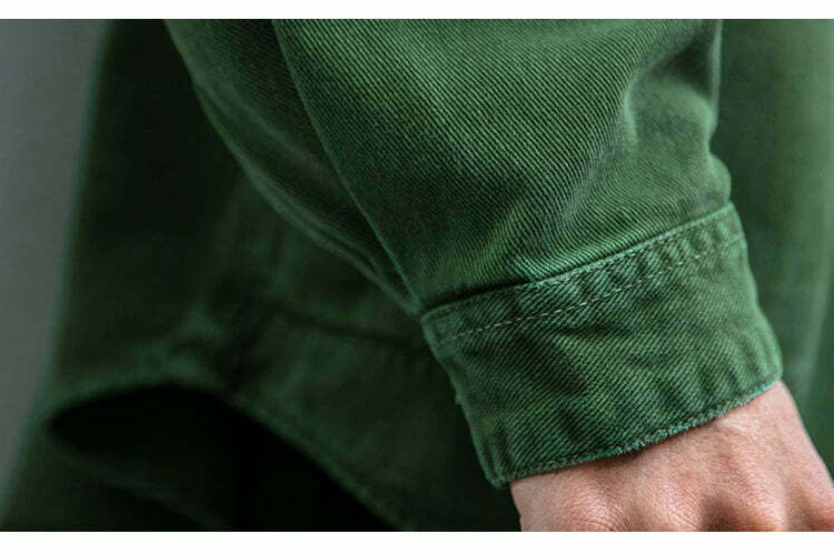 Vintage-Inspired Cargo Overshirt - Y2K Fashion with Coquette Aesthetic