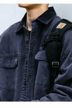 Vintage-Inspired Cargo Overshirt - Y2K Fashion with Coquette Aesthetic