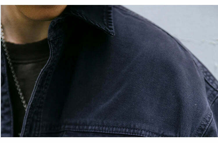 Vintage-Inspired Cargo Overshirt - Y2K Fashion with Coquette Aesthetic