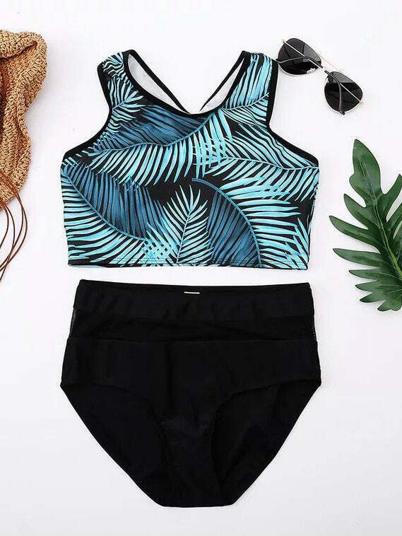 Vintage-Inspired High Rise Bikini Set: Y2K Aesthetic, Grunge Style, Coquette Outfits