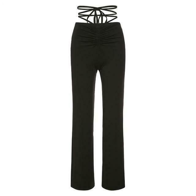 Vintage-Inspired High Waist Cargo Skirt with Tie-Up Detail