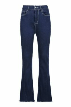 Vintage-Inspired High Waist Flare Jeans for Women | Y2K Fashion Staple with Coquette Aesthetic