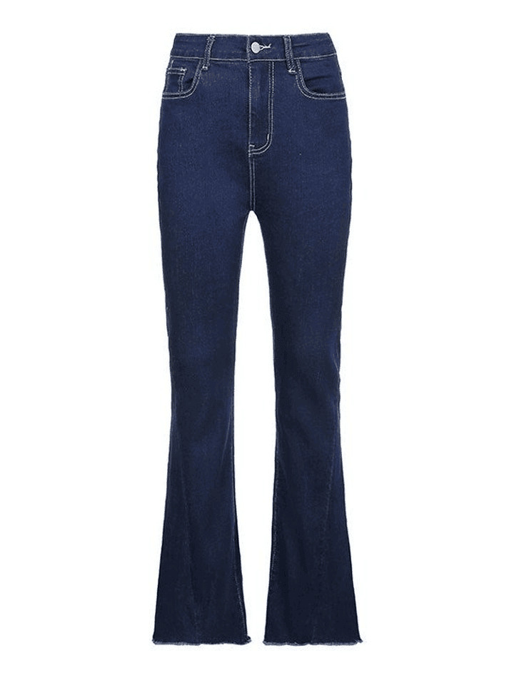 Vintage-Inspired High Waist Flare Jeans for Women | Y2K Fashion Staple with Coquette Aesthetic