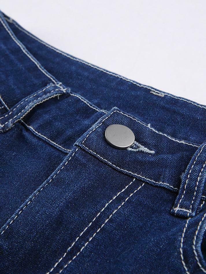 Vintage-Inspired High Waist Flare Jeans for Women | Y2K Fashion Staple with Coquette Aesthetic