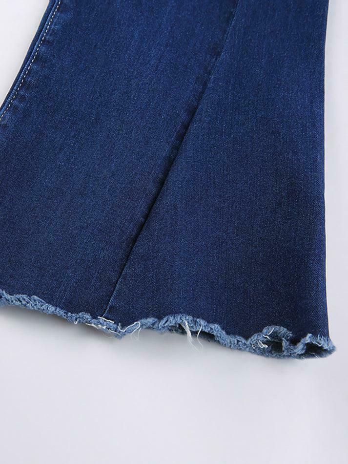 Vintage-Inspired High Waist Flare Jeans for Women | Y2K Fashion Staple with Coquette Aesthetic