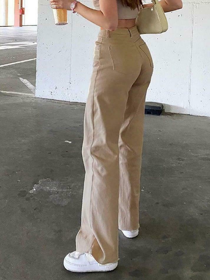 Vintage-Inspired High Waisted Flare Jeans for Women - Y2K Fashion with a Coquette Aesthetic