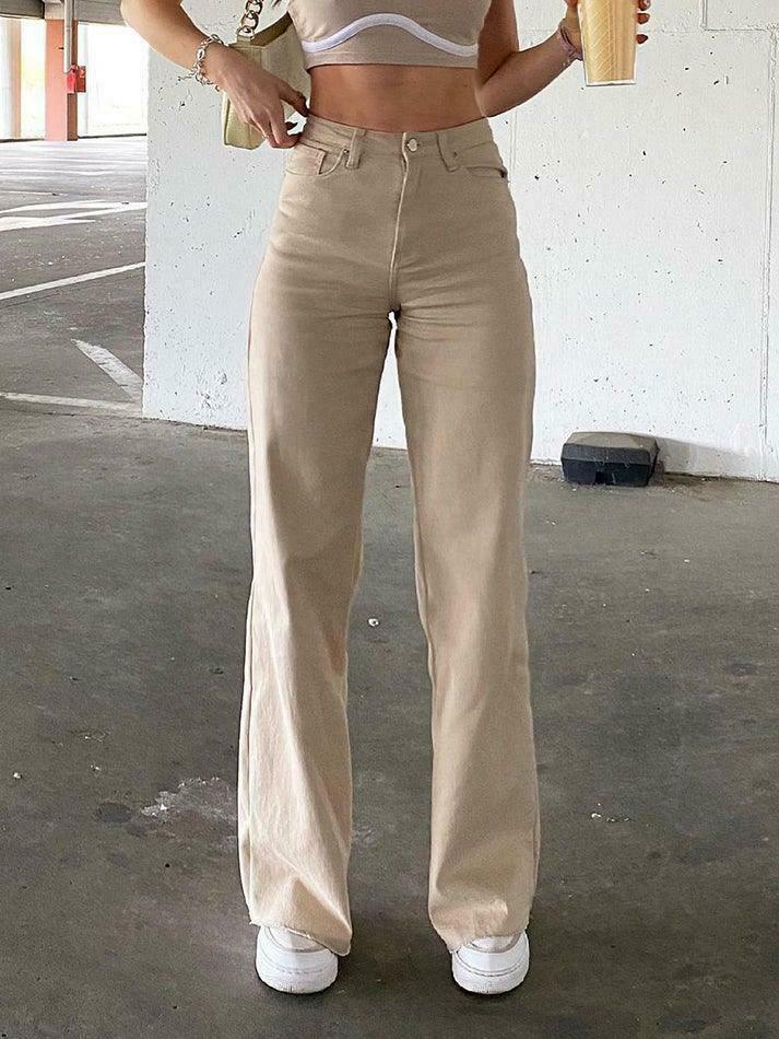 Vintage-Inspired High Waisted Flare Jeans for Women - Y2K Fashion with a Coquette Aesthetic