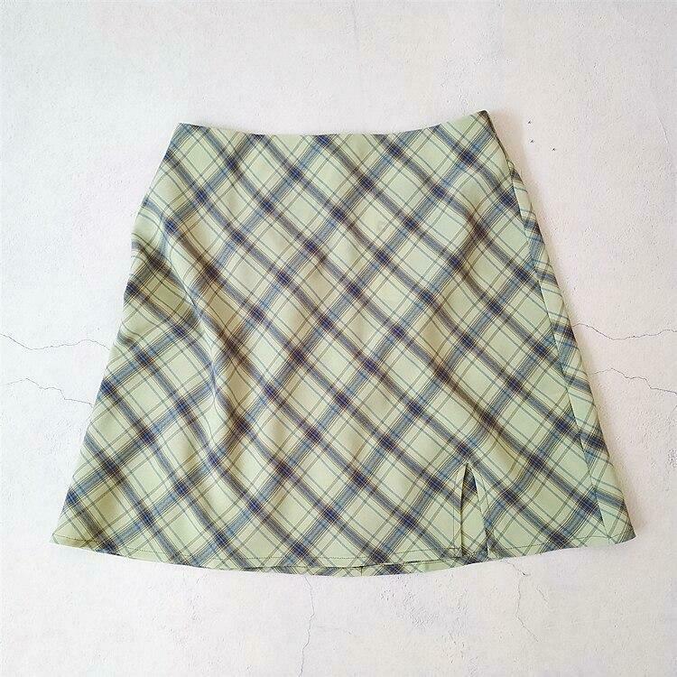Vintage-Inspired High Waisted Mini Skirt for Y2K Fashion Enthusiasts