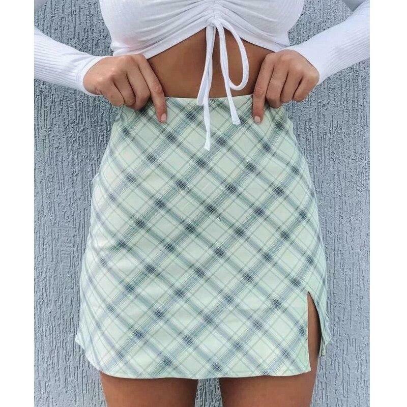 Vintage-Inspired High Waisted Mini Skirt for Y2K Fashion Enthusiasts