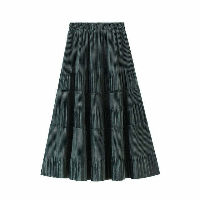 Vintage-Inspired Indie Ruffle Maxi Skirt - Y2K Fashion with Coquette Aesthetic & Grunge Style