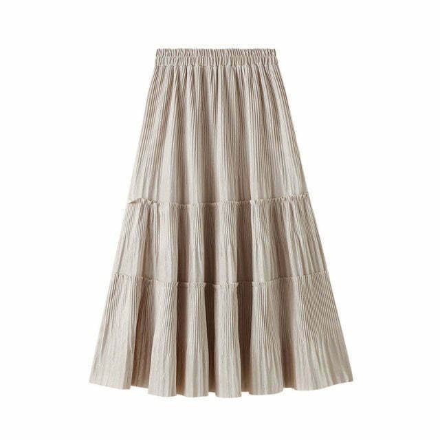 Vintage-Inspired Indie Ruffle Maxi Skirt - Y2K Fashion with Coquette Aesthetic & Grunge Style