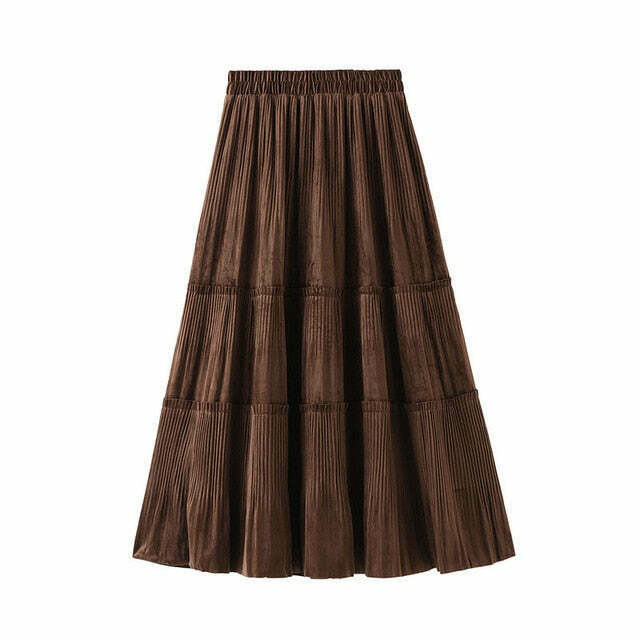 Vintage-Inspired Indie Ruffle Maxi Skirt - Y2K Fashion with Coquette Aesthetic & Grunge Style