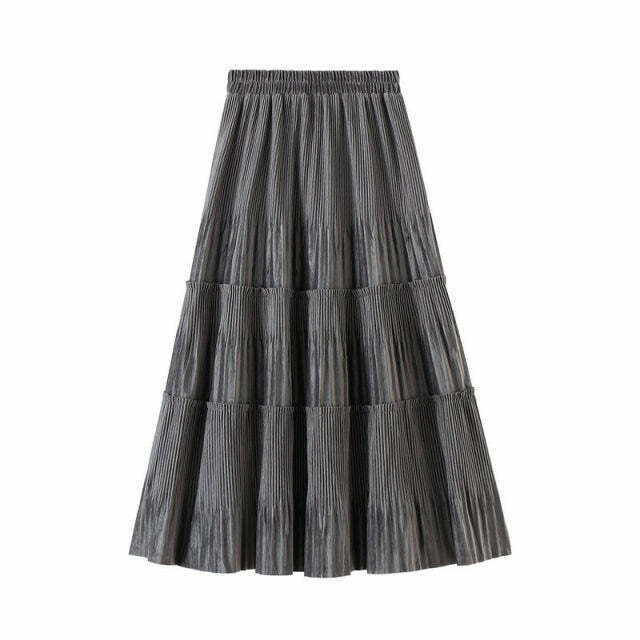 Vintage-Inspired Indie Ruffle Maxi Skirt - Y2K Fashion with Coquette Aesthetic & Grunge Style