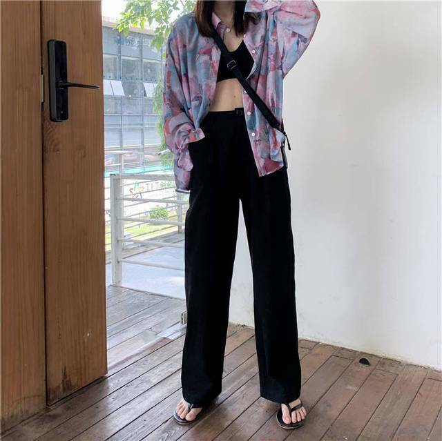 Vintage-Inspired Y2K High Waist Loose Pants for Women - Grunge Aesthetic Cargo Skirt Style