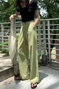 Vintage-Inspired Y2K High Waist Loose Pants for Women - Grunge Aesthetic Cargo Skirt Style