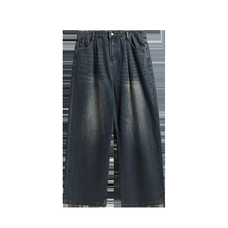 Vintage-Inspired Y2K Wide Leg Denim Jeans for Women - Coquette Aesthetic with a Grunge Twist