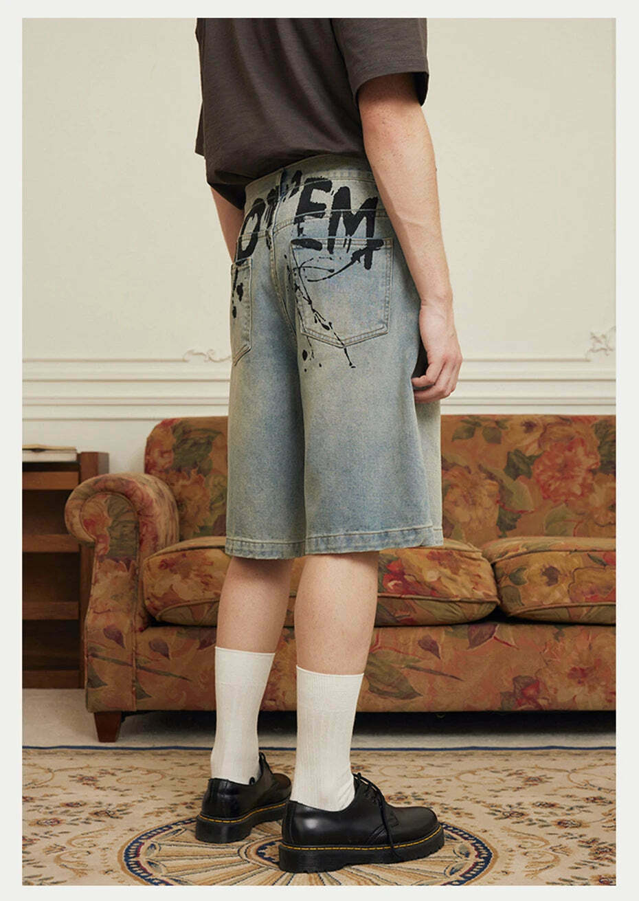 Vintage 'Release' Painted Y2K Cargo Skirt - Coquette Aesthetic Grunge Style