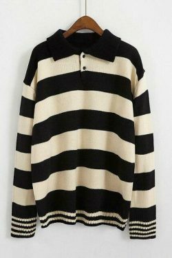 Vintage 90s Aesthetic Sweater: Y2K Fashion for Women - Coquette & Grunge Style Tops