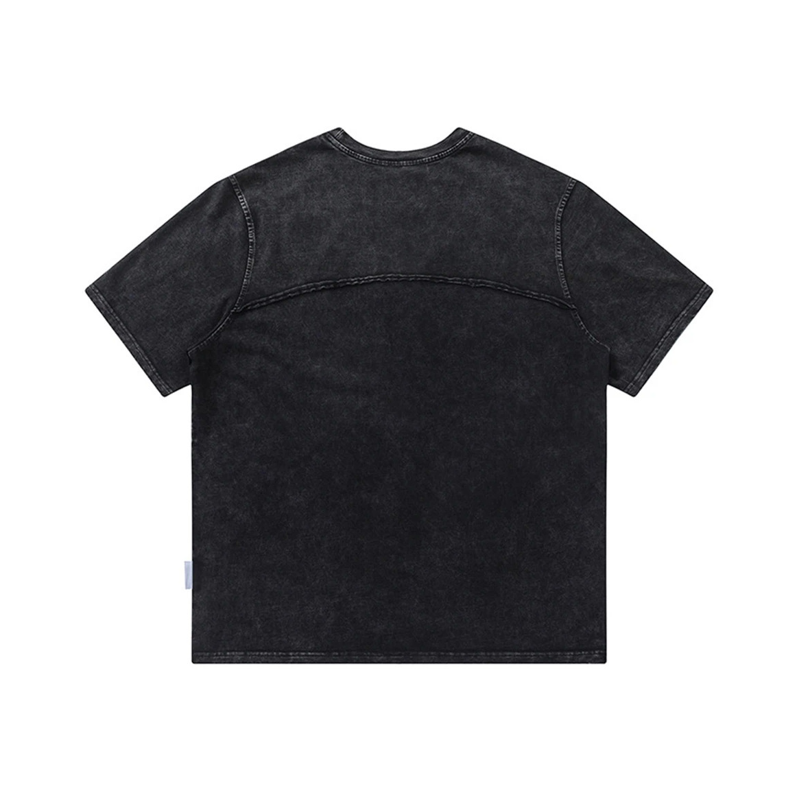 Vintage Acid Wash T-Shirt with Unique Seam Detail - Y2K Fashion Staple for Women
