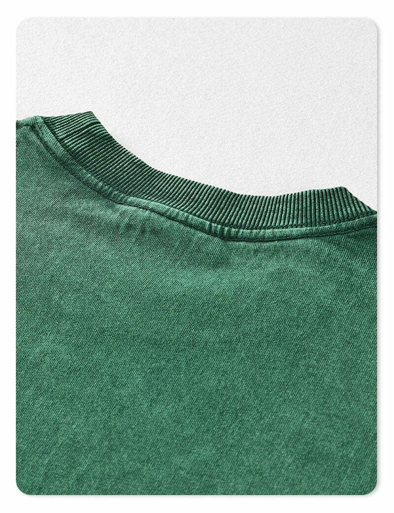 Vintage Acid Washed Long Sleeve Tee - Y2K Fashion Staple for Women - Coquette Aesthetic Grunge Style