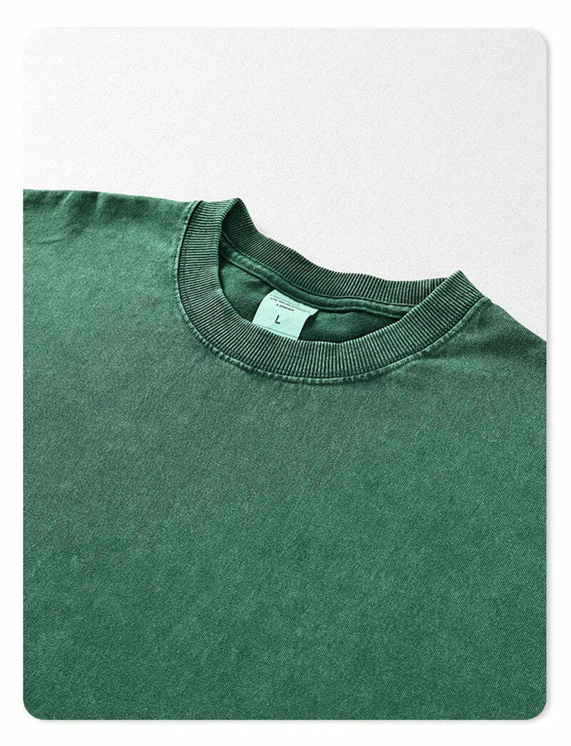 Vintage Acid Washed Long Sleeve Tee - Y2K Fashion Staple for Women - Coquette Aesthetic Grunge Style