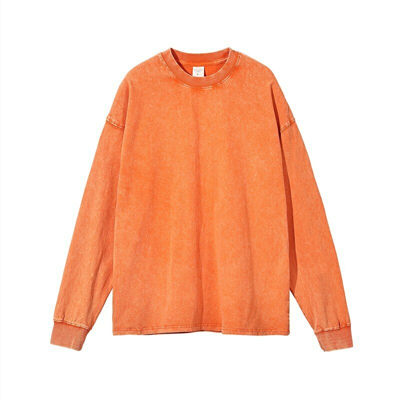 Vintage Acid Washed Long Sleeve Tee - Y2K Fashion Staple for Women - Coquette Aesthetic Grunge Style