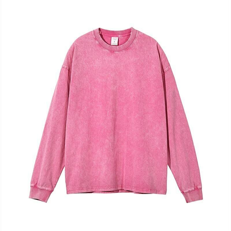 Vintage Acid Washed Long Sleeve Tee - Y2K Fashion Staple for Women - Coquette Aesthetic Grunge Style