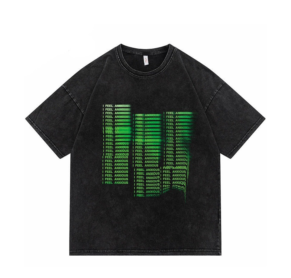 Vintage Aesthetic Anxious Slogan Graphic Tee for Women - Y2K Fashion Statement Piece