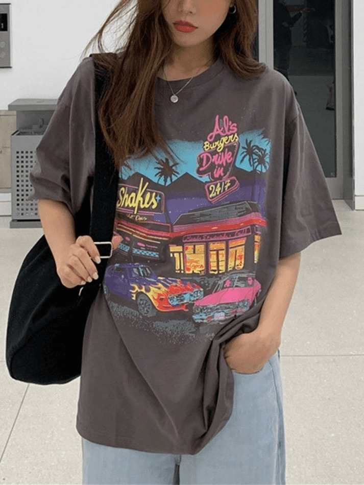 Vintage Aesthetic Graphic Tee - Y2K Fashion Coquette Style Grunge Outfits