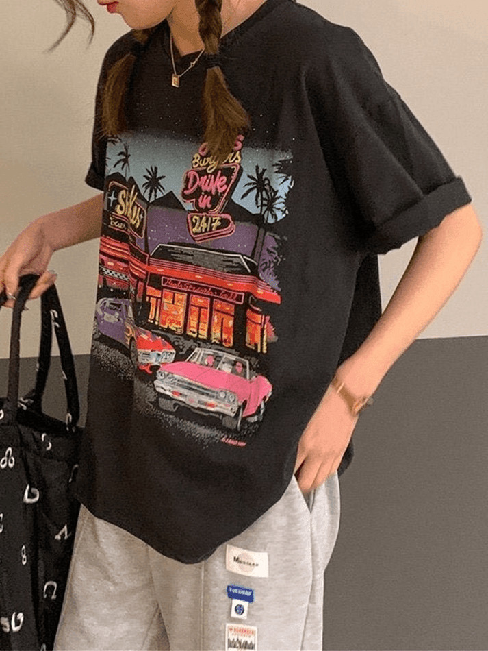 Vintage Aesthetic Graphic Tee - Y2K Fashion Coquette Style Grunge Outfits