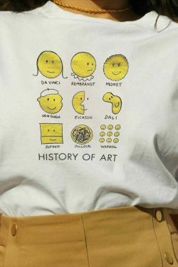 Vintage Art History Tee - Y2K Fashion Aesthetic Shirt for Women - Coquette & Grunge Style