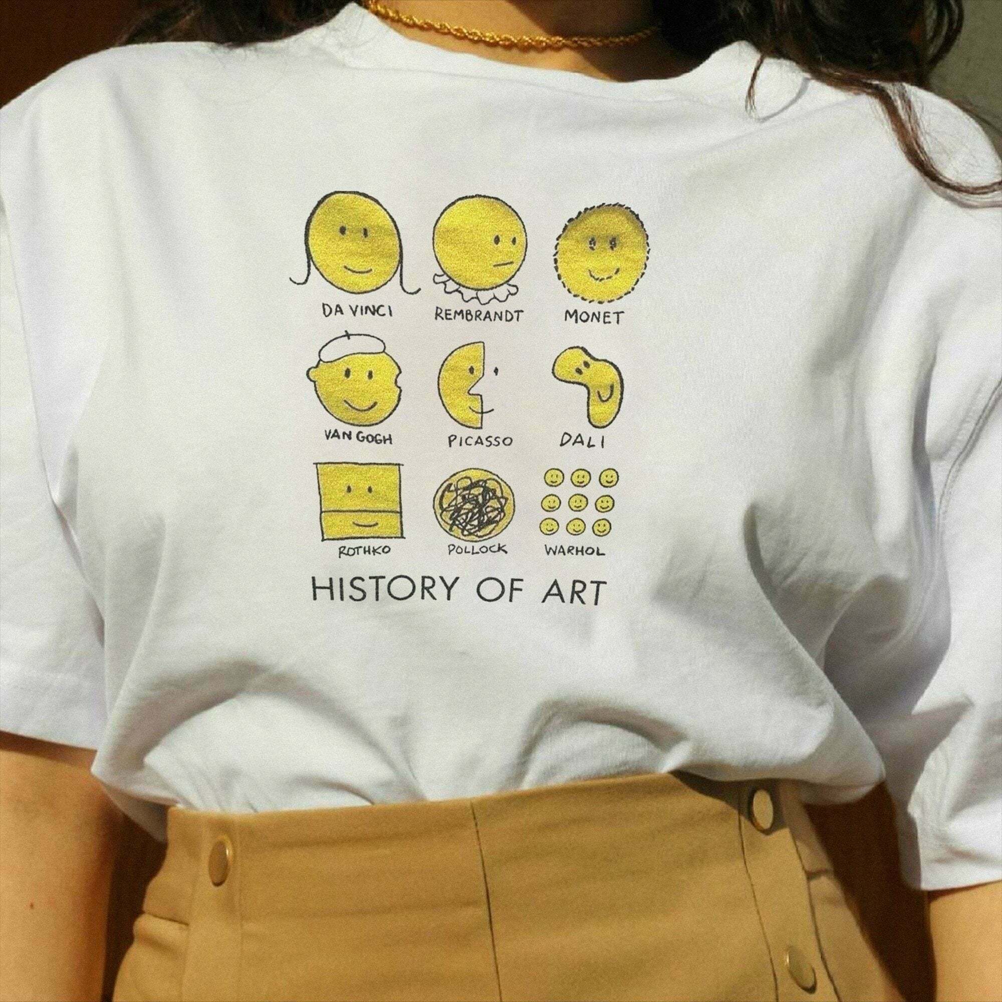 Vintage Art History Tee - Y2K Fashion Aesthetic Shirt for Women - Coquette & Grunge Style