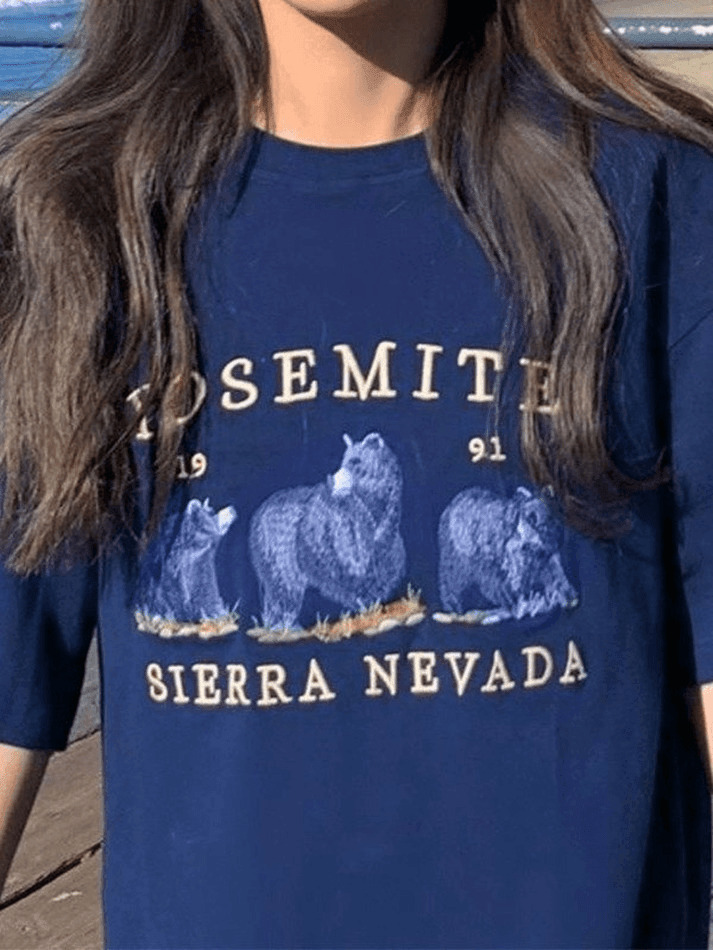 Vintage Bear Graphic Tee - Y2K Aesthetic Shirt with Coquette Style and Grunge Vibes