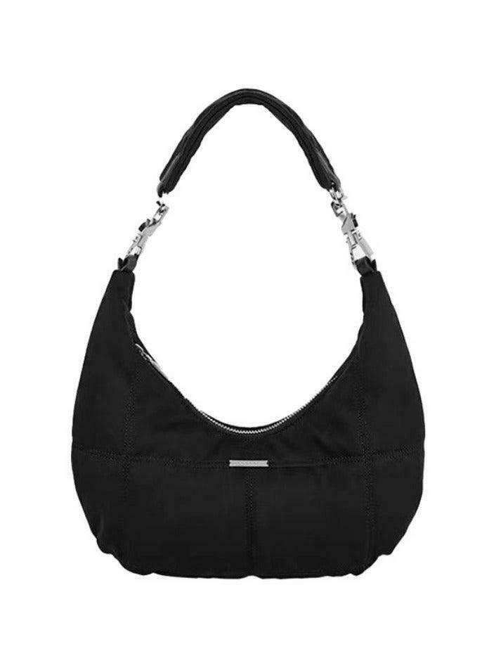 Vintage Black Velvet Shoulder Bag - Y2K Fashion Accessory for Coquette Aesthetic Outfits