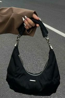 Vintage Black Velvet Shoulder Bag - Y2K Fashion Accessory for Coquette Aesthetic Outfits