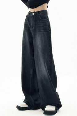 Vintage Blue 90s Boyfriend Jeans - Y2K Fashion Staple for Niche Women's Style