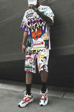 Vintage Cartoon Graffiti T-Shirt for Women - Y2K Fashion with Coquette and Grunge Aesthetic Touch