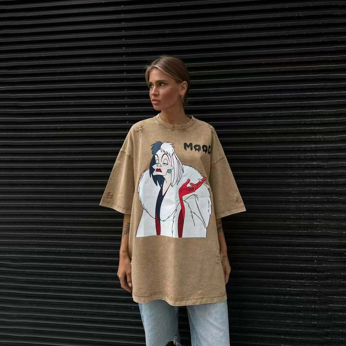 Vintage Cartoon Print T-Shirt: Y2K Fashion with Coquette & Grunge Aesthetics